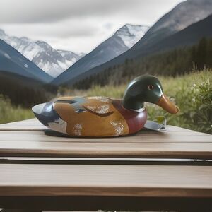 Mallard Duck Decoy VTG Hunting Folk Art Granny Core Cabin Core Wildlife Core